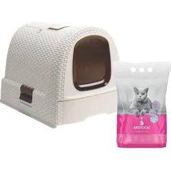 CURVER Katzentoilette + ARISTOCAT Katzenstreu 3.8 l