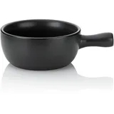 Kela Käsefondue Topf Keramik, schwarz,