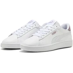 PUMA Smash 3.0 Leder-Sneaker 30 - PUMA white/silver mist/plum jam 45