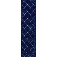 Myflair Teppich »Temara Shag«, rechteckig, 16987368-0 marineblau/elfenbeinfarben 51 mm