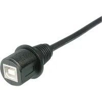 TRU Components USB-Steckverbinder 2.0 - IP67 Buchse, Einbau TC-A-KAB-USBB-FS-1M-203