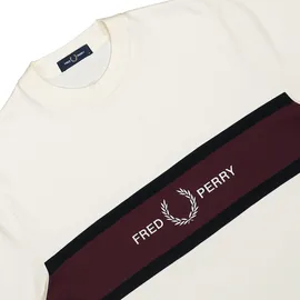 Fred Perry Embroidered Panel T-Shirt beige M