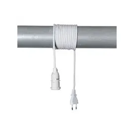 Star Trading Lampenfassung E14 mit Stecker, weiß, Textilkabel 350cm