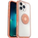 Otterbox Otter+Pop Hülle für iPhone 13 Pro, stoßfest, sturzsicher, schützende Hülle mit PopSockets PopGrip, 3X Transparent/Coral