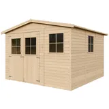 TIMBELA Geräteschrank 3 x 3 m Beige
