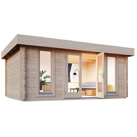 WOLFF FINNHAUS Gartenhaus »Malmö 44-D XL«, Holz, BxT: 500 x 410 cm, (Außenmaße) - braun