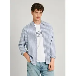 Pepe Jeans für Herren. PM308568 Mosey blaues Hemd (S), Lässig, Langarm