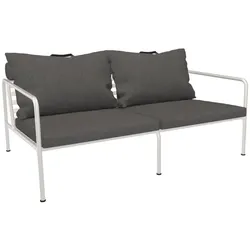 Outdoor 2-Sitzer Sofa AVON weiß Dunkelgrau