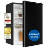 GGV Exquisit Exquisit Mini-Kühlschrank, Kühlschrank klein, 50 Liter, 45 cm Breite, LED-Innenbeleuchtung, Temperaturregelung, KB560-V-091E schwarz
