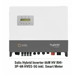 Solis RHI-3P6K-HVES-5G 6 kW Hybrid-Wechselricher 3-phasig + Smart Meter