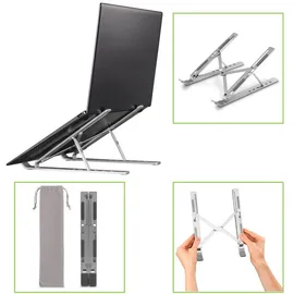 Hama Aluminium 15.4 Zoll Notebook-Stand, Universal, Silber