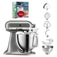 KitchenAid Artisan 5KSM185 Flexiset Medaillon Silber