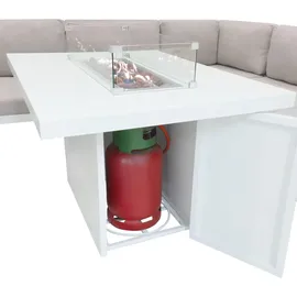 MONSTER SHOP Modulares Gartenmöbel Set 9-tlg. Weiß