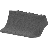 Tommy Hilfiger Damen Sneaker Socken Füßlinge Kurzsocken 343024001 8 Paar, Farbe:Grau, Menge:8 Paar (4x 2er Pack), Größe:39-42, Artikel:-758 middle grey melange - 39-42