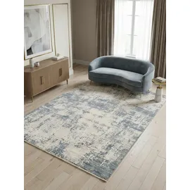 KADIMA DESIGN Teppich SIENA-Arbia, abstrakt, Blau, 200 x 300 cm