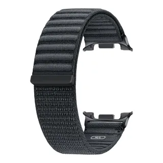 Samsung Fabric Band (M/L) für Galaxy Watch8 | Watch8 Classic, Uhrenarmband, Original Zubehör, Stoffband, Klettverschluss, Flexible Armbandlänge, Graphite
