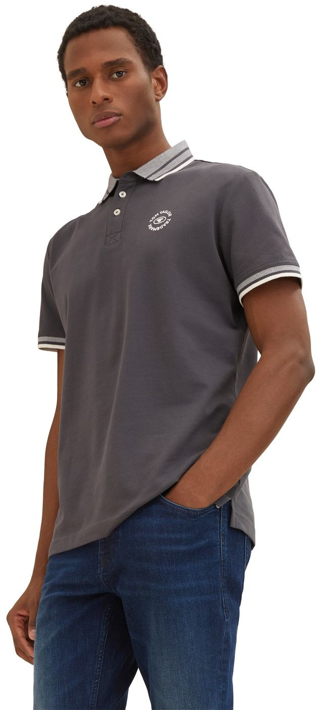 Tom Tailor Herren Poloshirt BASIC Grau 10899 S