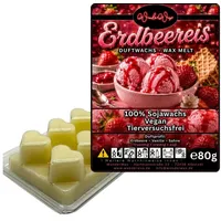 WonderWax Duftwachs WonderWax® Duftwachs 6 Herzen, (Erdbeereis), Duftrichtung: Erdbeereis