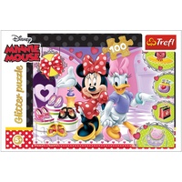 Trefl Puzzle Minnie Mouse Glitterpuzzle, Minnies Schmuckstücke (Kinderpuzzle)