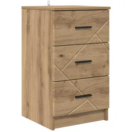 vidaXL Nachttisch Artisan-Eiche 38 x 38 x 66 cm Braun