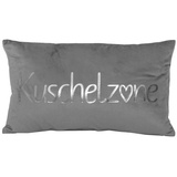 SUN GARDEN Kissen KUSCHELZONE, silber (BH 50x30 cm) - grau