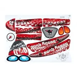 Aufklebersatz Bobby-Quad-Racing rot