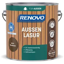 RENOVO Aussenlasur, wb 4,0L nussbaum wasserbasiert - braun