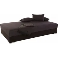 HAPO Polsterliege "Sam", grau (anthrazit strukturstoff, schwarz microvelours), Liegefläche B/L: 80cm x 200cm, H2 + H2, Bonnell-Federkernmatratze, Komplettbetten, mit Bettkasten
