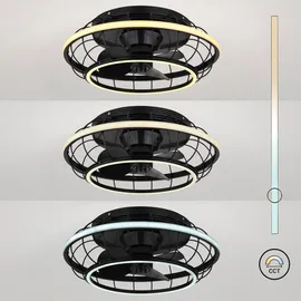 GLOBO Deckenventilator 50 cm Schwarz