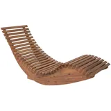 Beliani Gartenliege, Hellbraun, Holz, 60x100x180 cm, Gartenmöbel, Gartenliegen