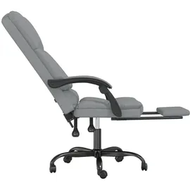 vidaXL Bürostuhl mit Massagefunktion Stoff Hellgrau
