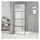 vidaXL Duschwand für Walk-In Dusche Schwarz 80x195 cm ESG Mattiert