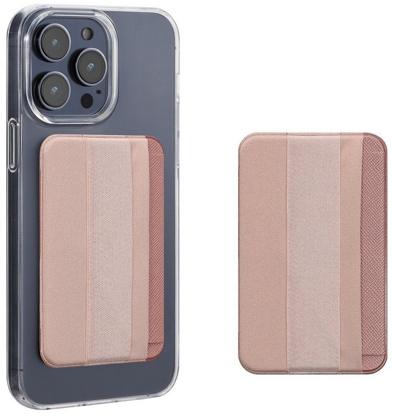 kwmobile 2x Kartenhalter für Smartphones - Kunststoff Halter Halterung, (1-tlg., Etui 57 x 90 mm - Platz für bis zu 4 Karten) rosa