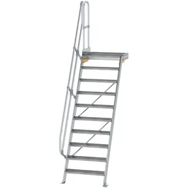 Günzburger MUNK Aluminium-Treppe Plattform 60° 10 Stufen