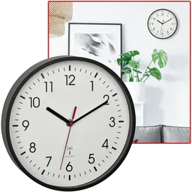 TFA Funk Wanduhr 24,5 cm 60.3550.01 schwarz