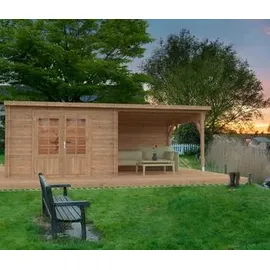 Palmako Gartenhaus Ella 6,14 x 3,40 m Braun