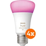 Philips Hue White & Color E27 800lm 4er-Pack