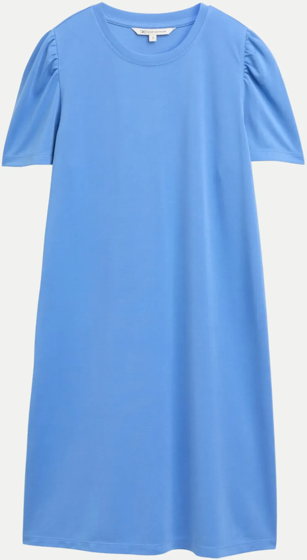 T-Shirt Kleid mit Puffärmeln Blau M