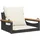 furnicato Hängesessel, Schwarz, Holz, Rechteckig, 63x40x62 cm, Poly Rattan
