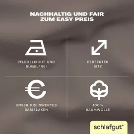schlafgut Easy Jersey 120 x 200 - 130 x 200 cm sand deep