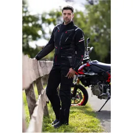 BÜSE Open Road III Textiljacke Schwarz/Rot 52
