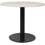 Ferm Living - Mineral Tisch Marmor Ø 90 cm, weiß / schwarz