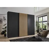 Wiemann Drehtürenschrank Denver 295,2 x 217 x 67 cm Grau/Schwarz