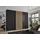Wiemann Drehtürenschrank Denver 295,2 x 217 x 67 cm Grau/Schwarz