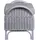 MiaMöbel Hocker Panama 100% Baumwolle 65 x 46 x 46 cm Weiß