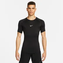 Nike Pro Dri-FIT Tight kurzarm Fitnessshirt Herren 010 black/white XXL