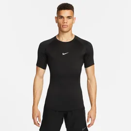Nike Pro Dri-FIT Tight kurzarm Fitnessshirt Herren 010 black/white XXL
