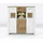 Quartier Highboard 122 x 122 x 39 cm Weiß / Eiche