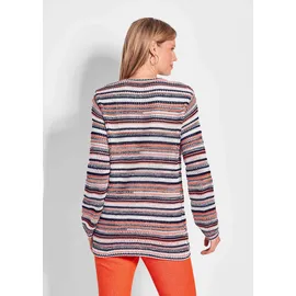 GOLDNER Luftige multicolore Strickjacke Weiß 19