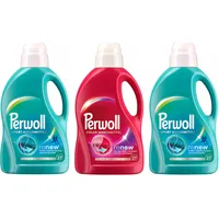 PERWOLL Flüssig-Set 3x 27 Waschladungen (81WL) 1x Color & 2x Sport, Feinwaschmittel erneuert Farben und Fasern & Hygiene Waschmittel, entfernt schlechte Gerüche & erhält die Elastizität